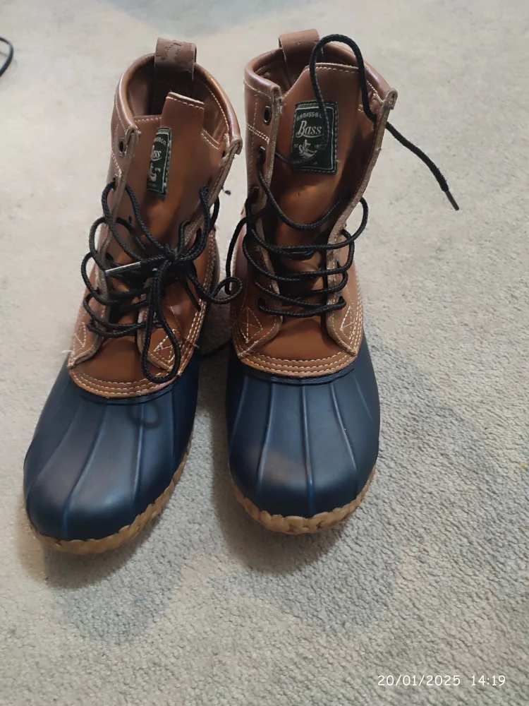 G.H. Bass & Co. Brown and Navy Duck Boots - Size 7M thumbnail