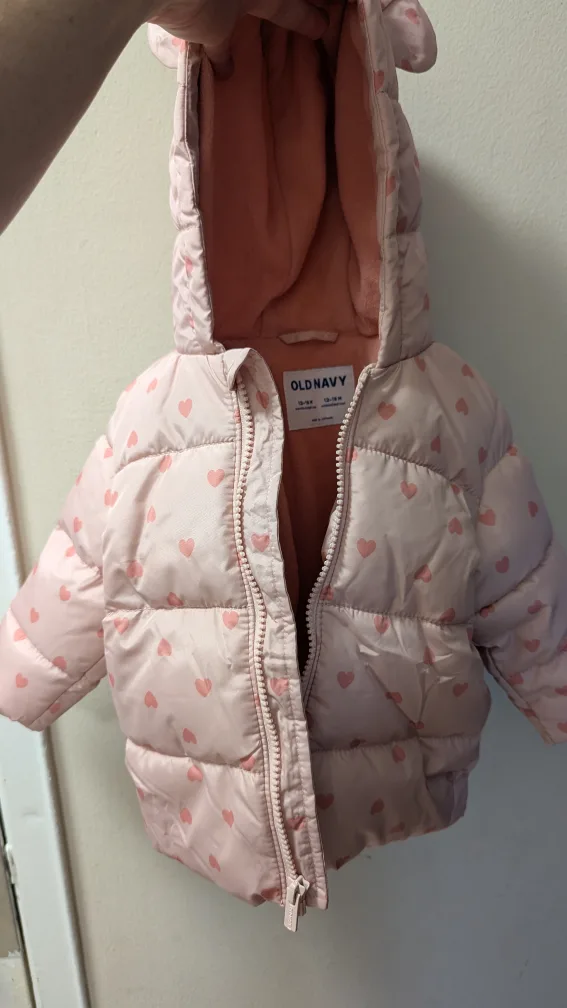 Old Navy Baby Girl's Puffer Jacket 12-18m image indicator(2)