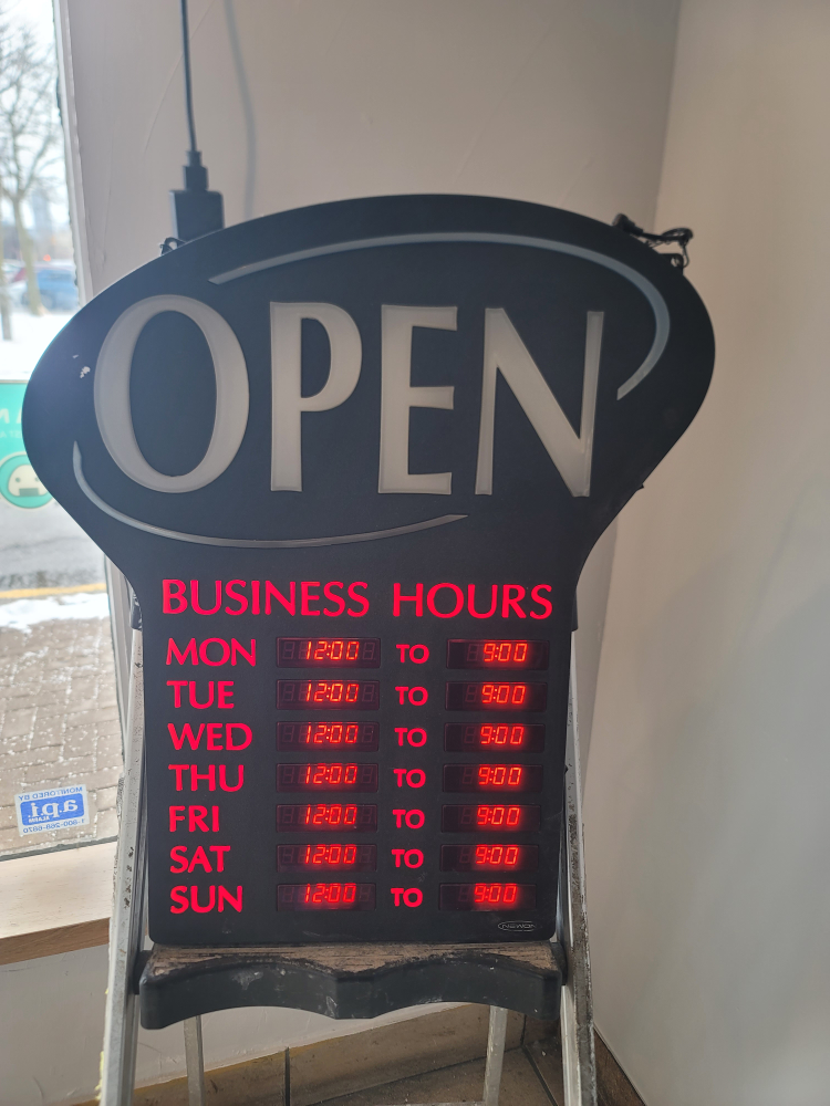 Business Open Sign with Business Hours Display - photo 2