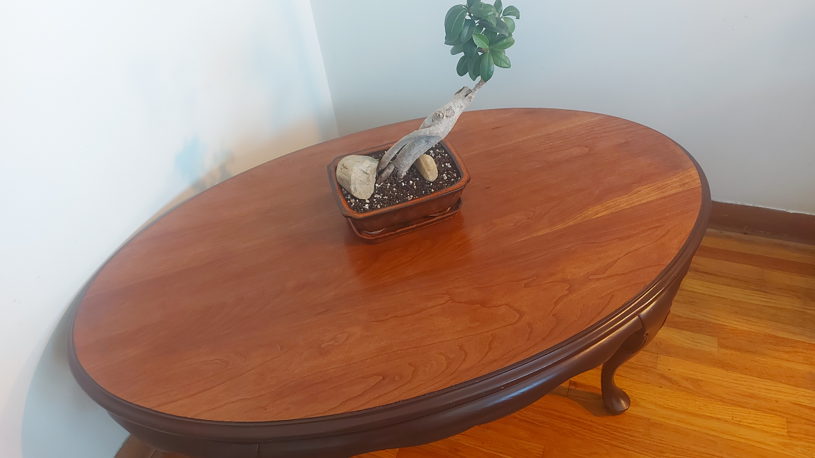 Oval Wooden Coffee Table - photo 2