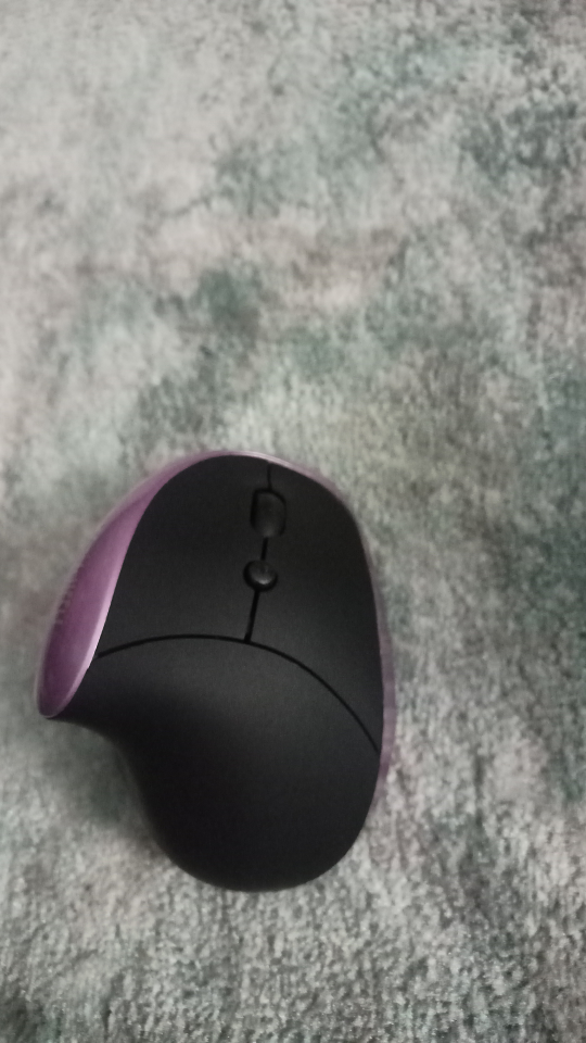 Ergonomic Black/Purple Wireless Mouse