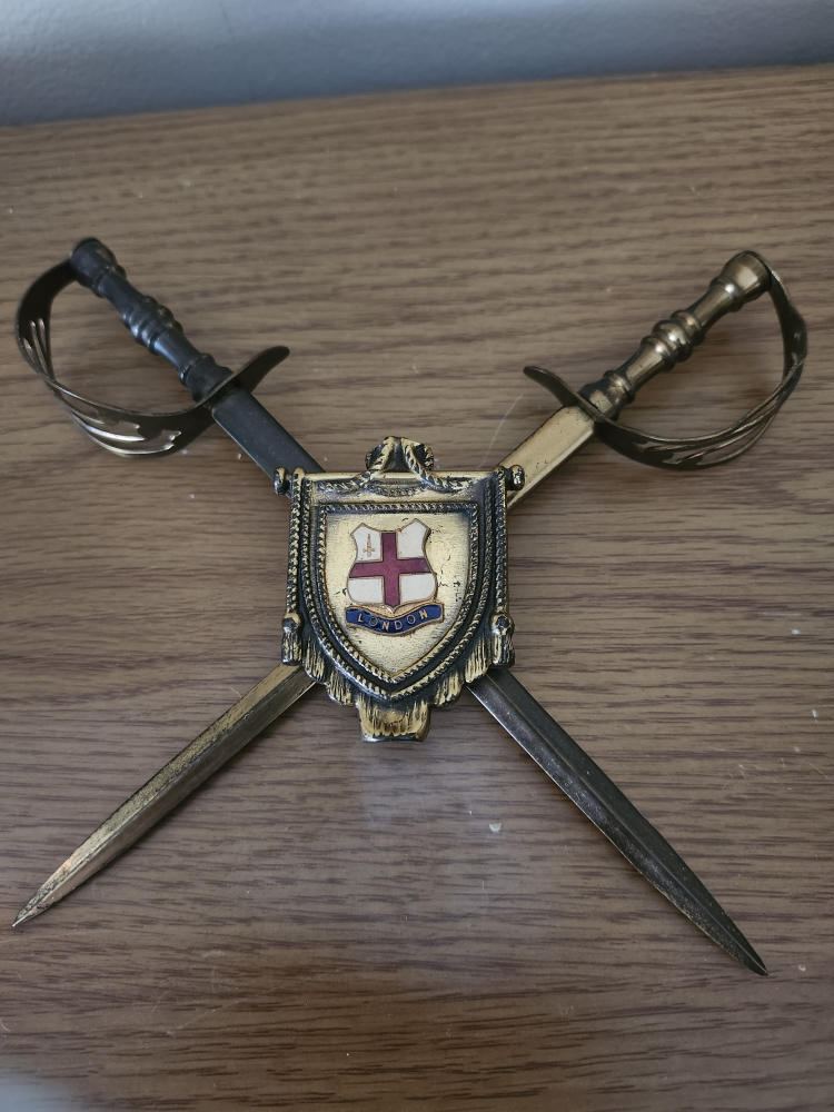 Vintage Crossed Swords Wall Decor