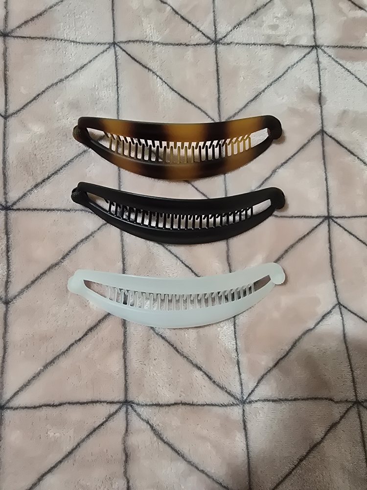 3 Pack Banana Hair Clips
