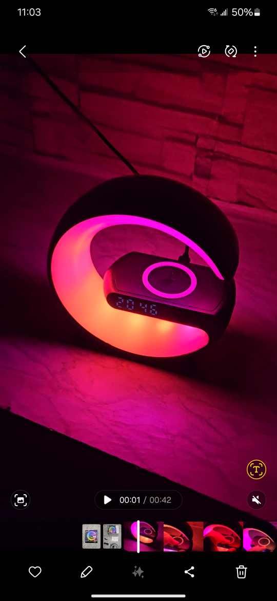 Clock with Wireless Charging and Bluetooth Speaker