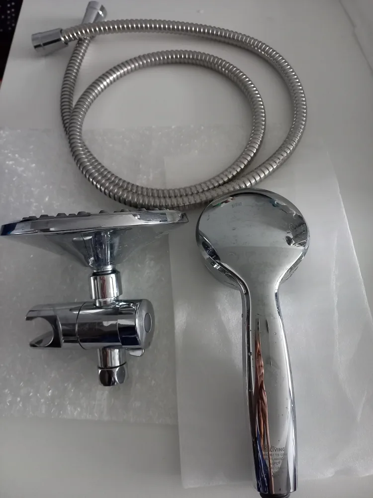 New Chrome Shower Head Set with Hose image indicator(3)