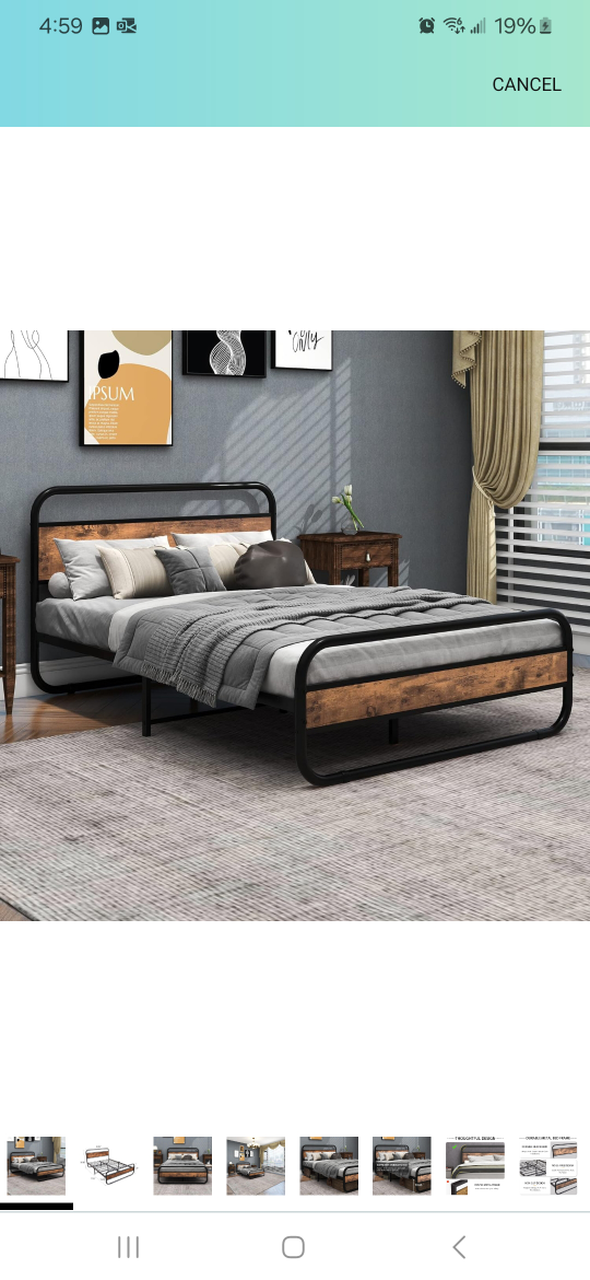Queen Size Metal Platform Bed Frame - photo 3