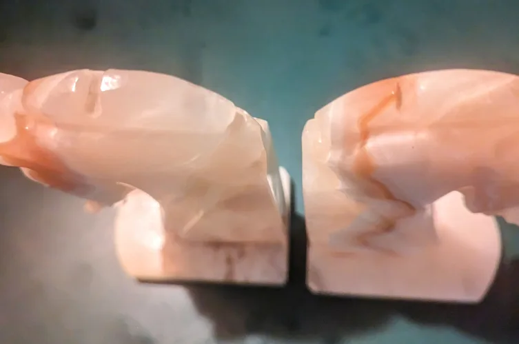 Donkey heads book shelves in genuine marble image indicator(3)