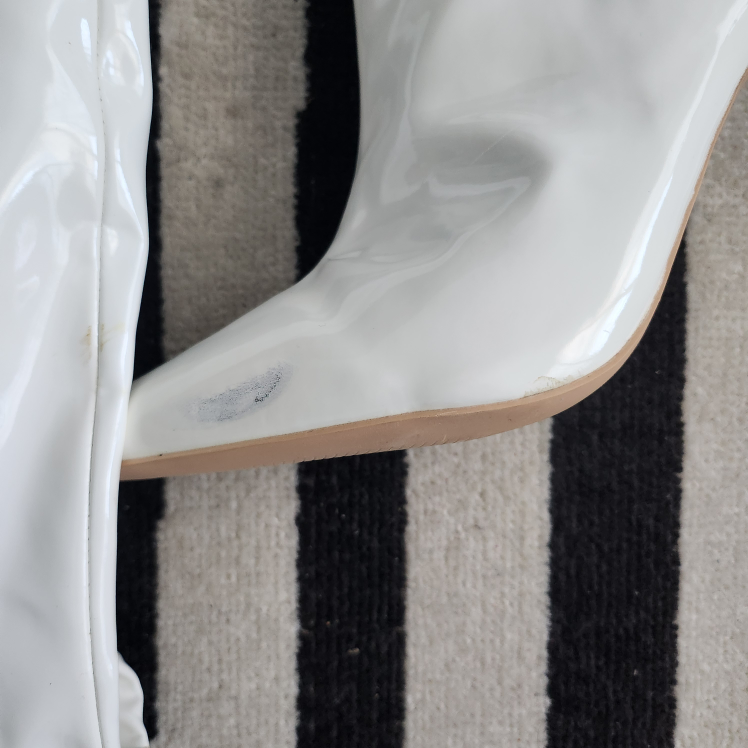 FashionNova White Patent Leather Over-the-Knee Boots - photo 4