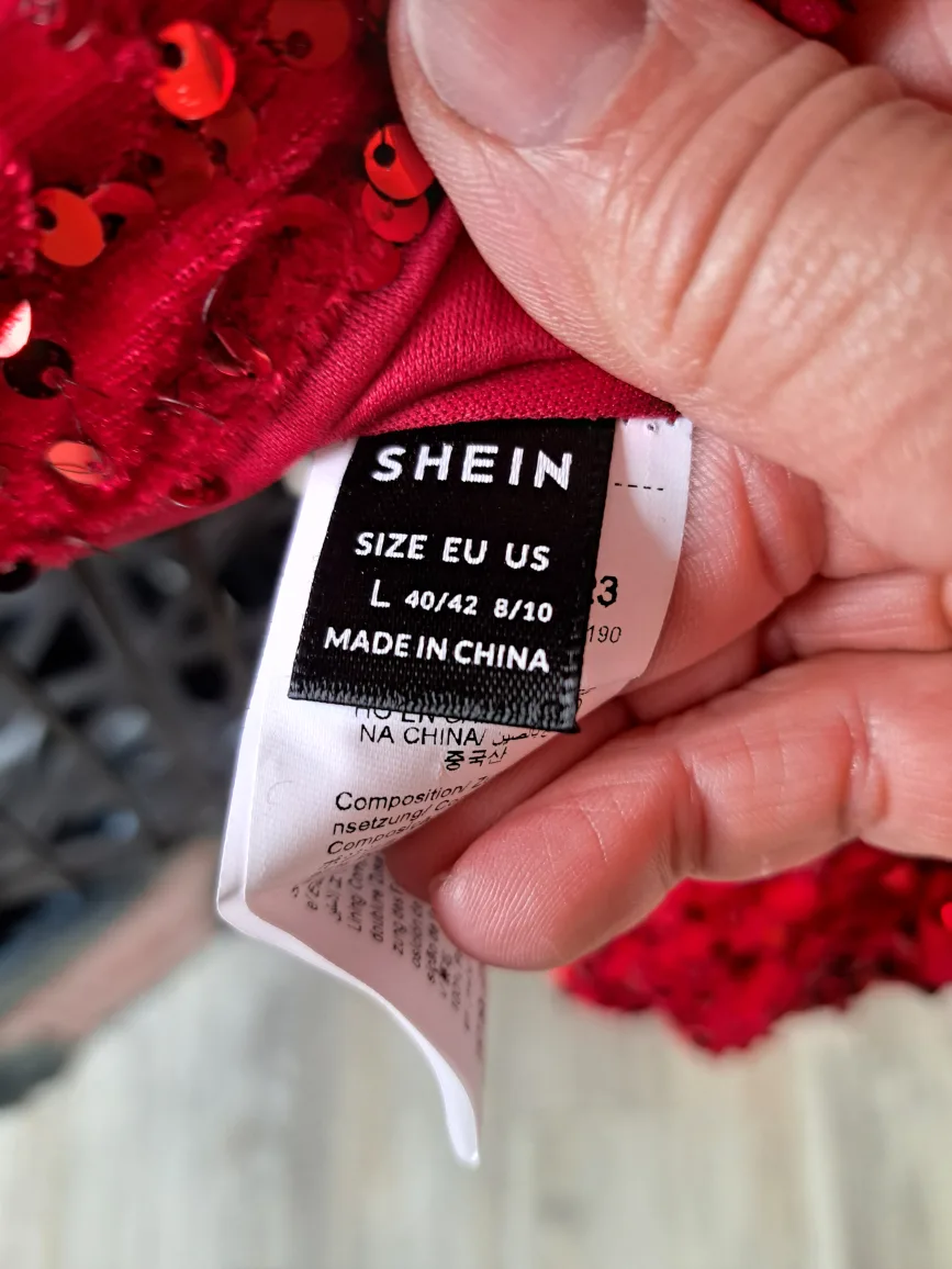 Red Sequin Blouse, Size Large image indicator(2)