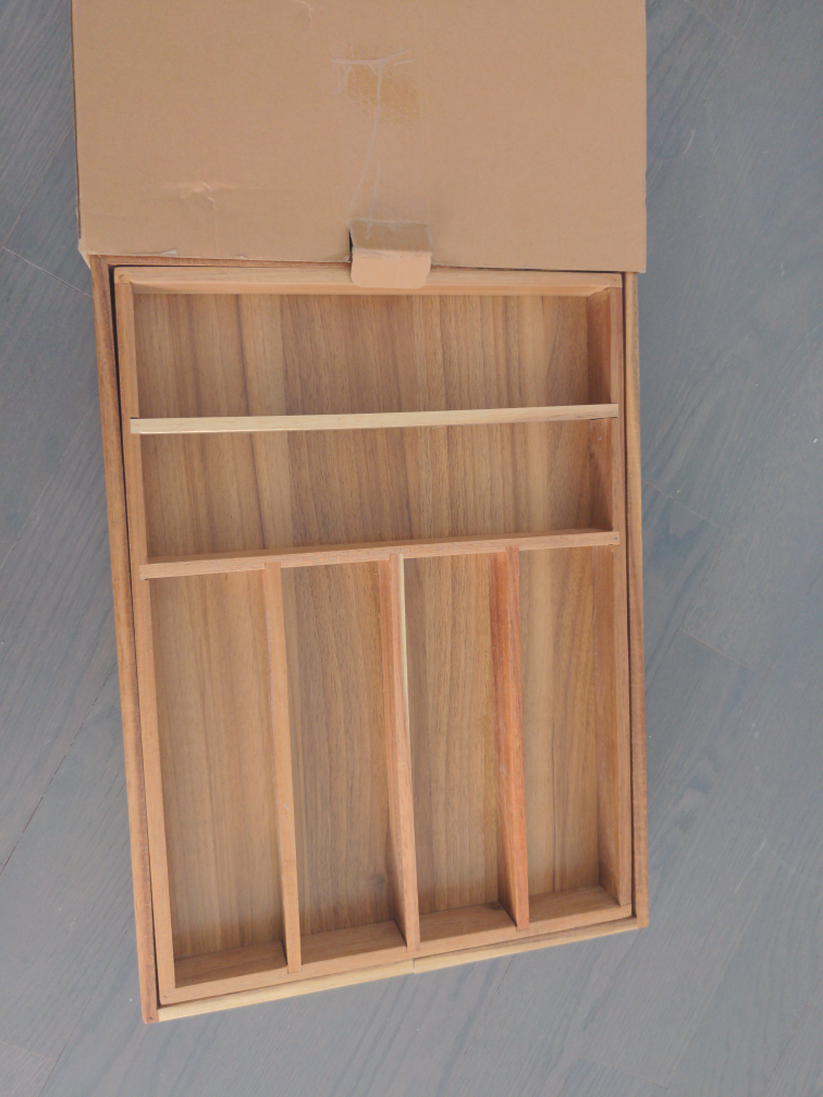 Wooden cutlery tray organizer