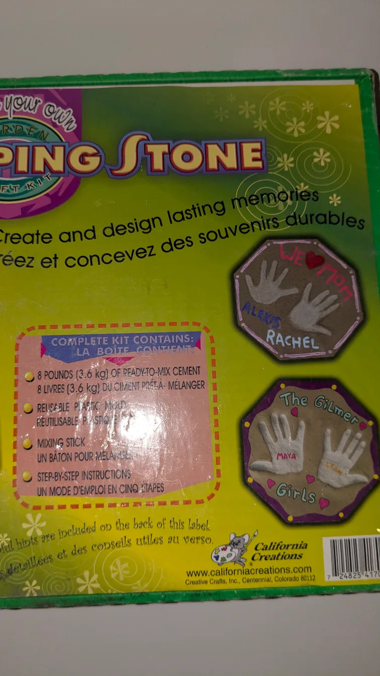 DIY Garden Stepping Stone Craft Kit - Children's Hands image indicator(5)