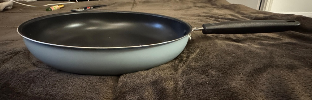 Light Blue Frying Pan with lid