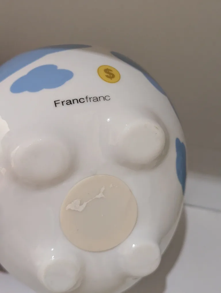 Francfranc porcelain piggy bank image indicator(4)