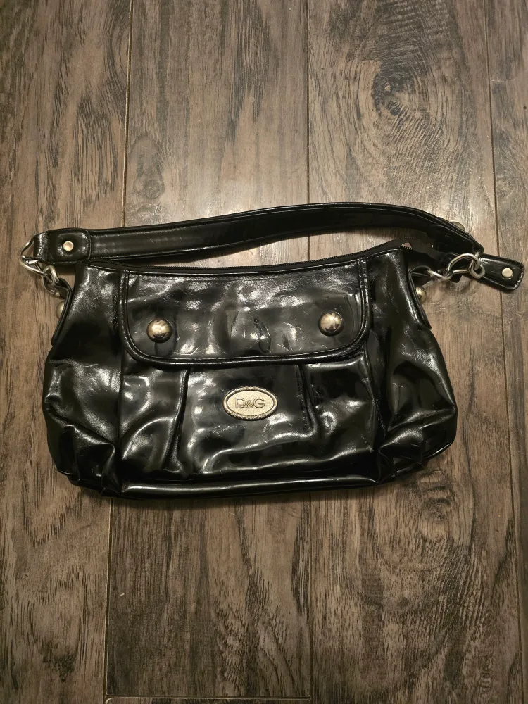Black Patent Leather Shoulder Bag thumbnail
