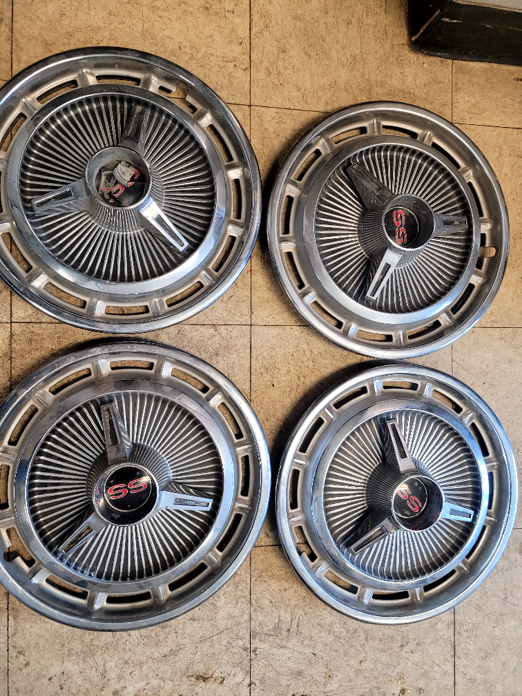 Set of Four Vintage Chevy SS Wheel Covers