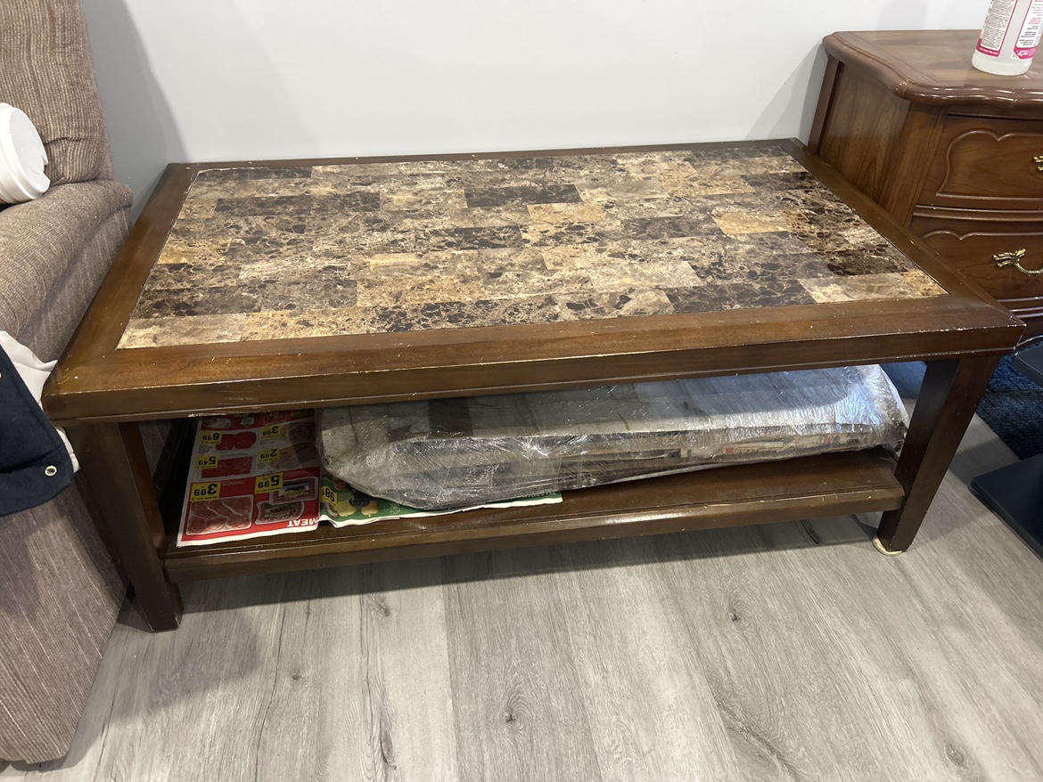Coffee Table with Marble Top for sale (negotiable) - photo 2