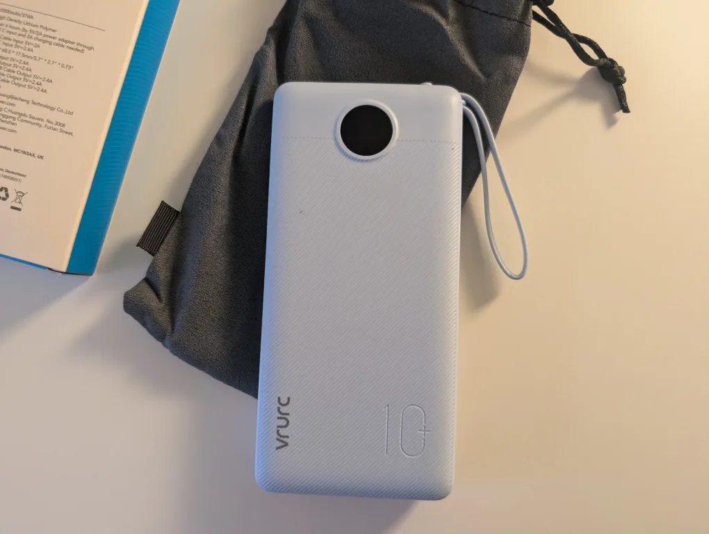 VRURC 10000mAh Portable Charger - Blue image indicator(2)