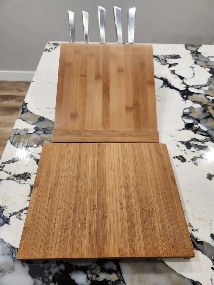 Bamboo Knife Block Set with Cutting Board image indicator(2)