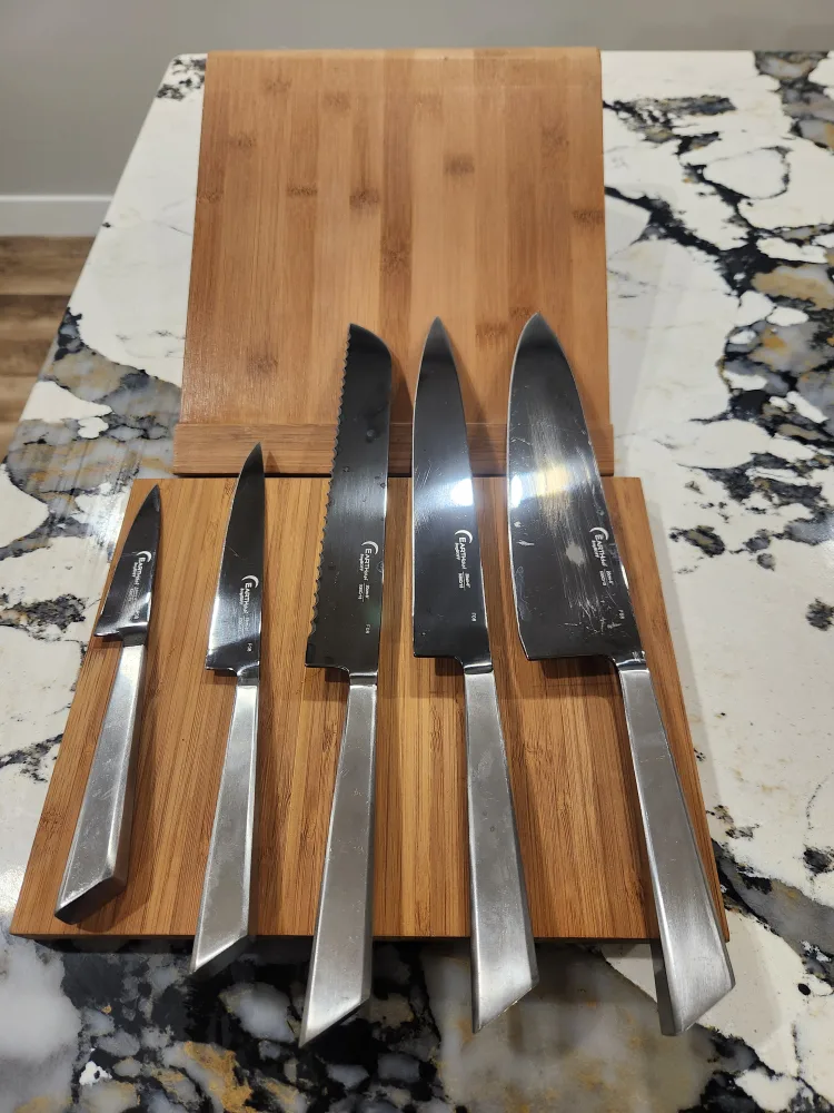 Bamboo Knife Block Set with Cutting Board image indicator(3)
