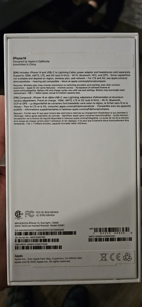 Used iPhone 14 - Back glass damaged - photo 2