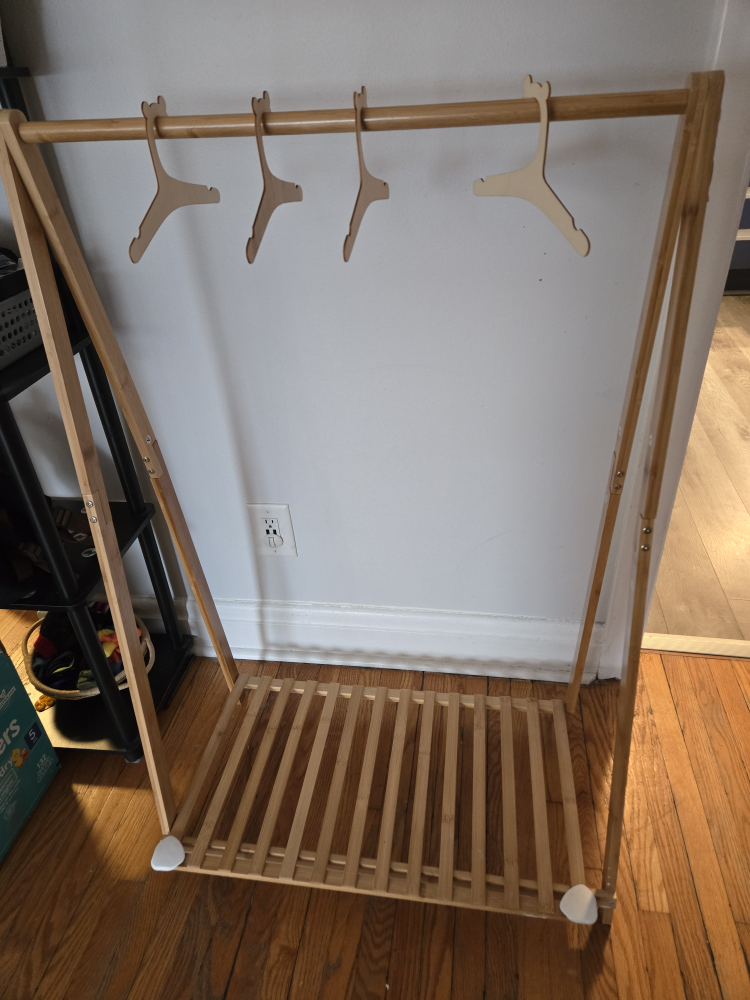 Bamboo Children's Clothing Rack