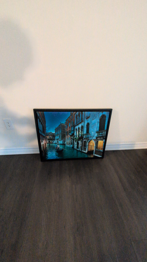 Framed Venice Canal Scene Canvas Print