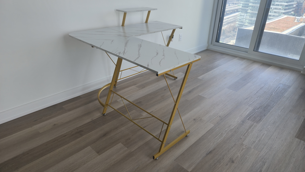L-shaped office desk