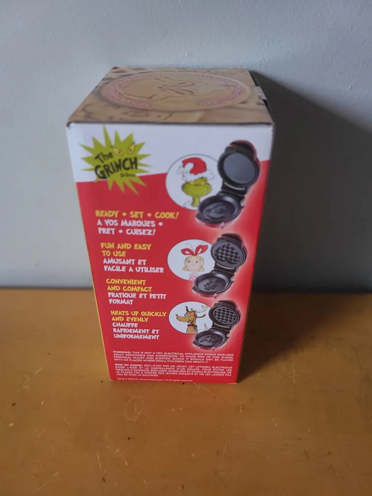 The Grinch Waffle Maker Griddle Christmas Home Pancake Kitchen image indicator(3)
