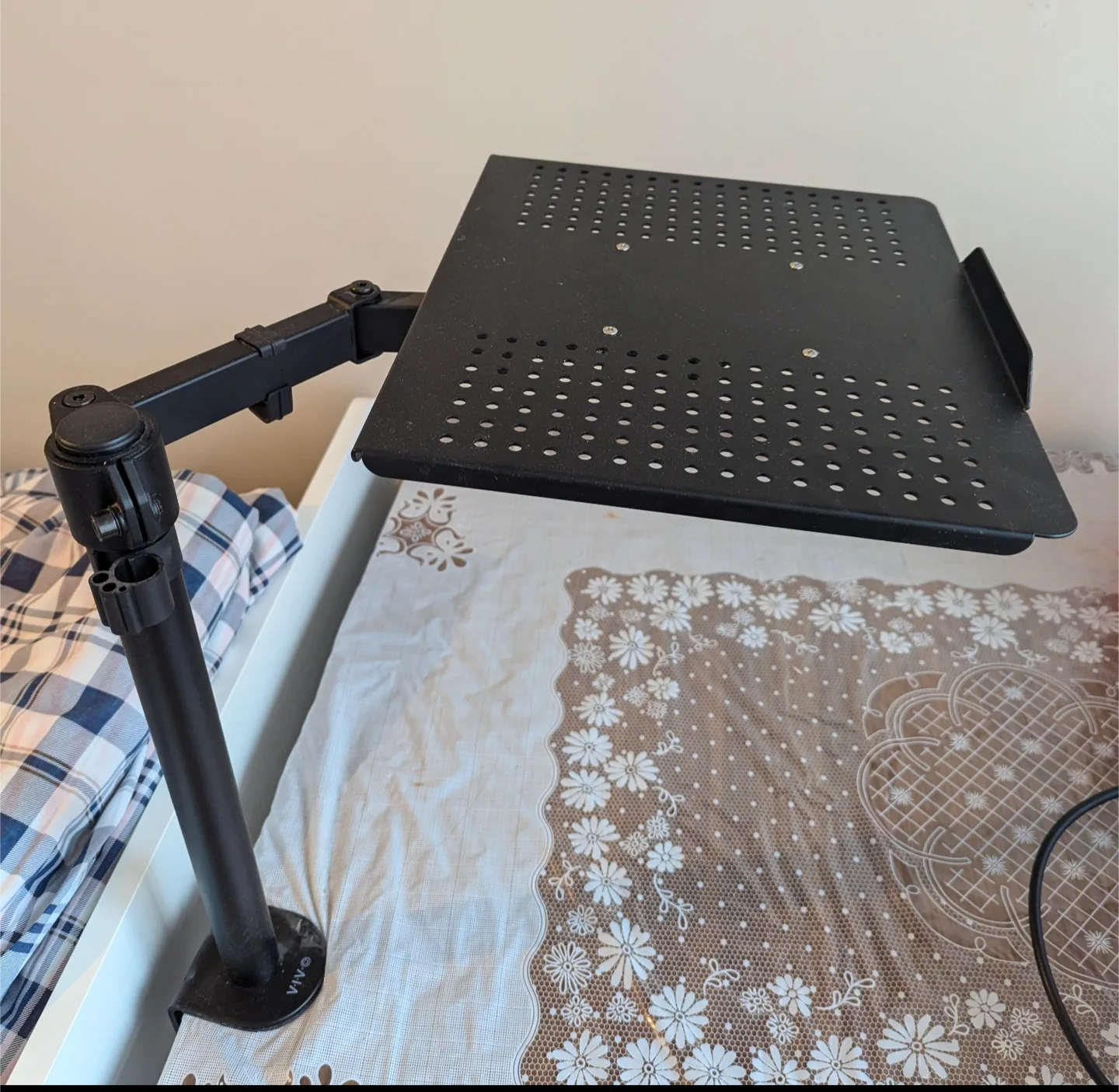 Adjustable Laptop Stand with Clamp Mount