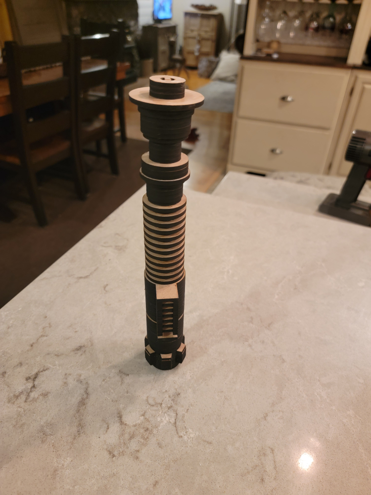 Laser Cut Star Wars Lightsaber Model