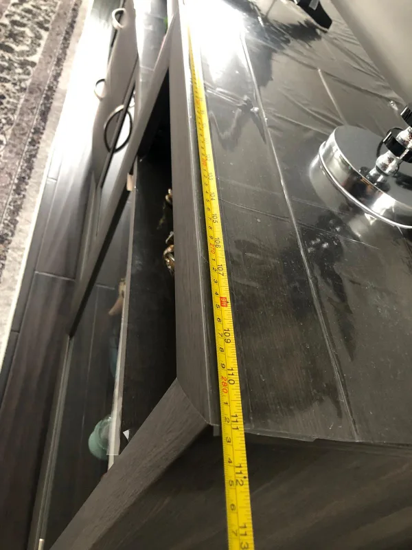 Dark Grey Entertainment Center with Two Side Cabinets image indicator(9)