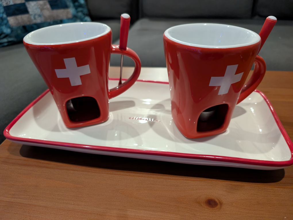 Swiss Fondue Set with Tray