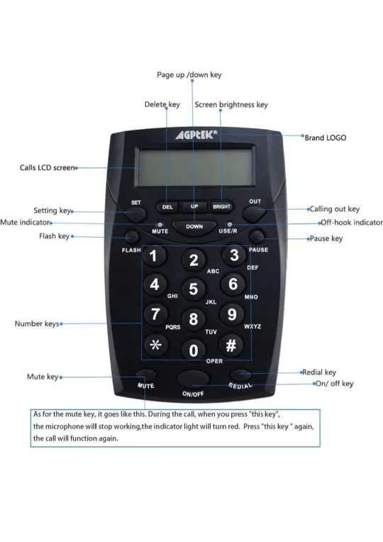 Call Center Dial Pad Headset Telephone System image indicator(2)