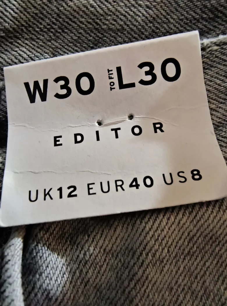 Topshop Editor Rigid Straight Leg Jeans Size 8 image indicator(2)