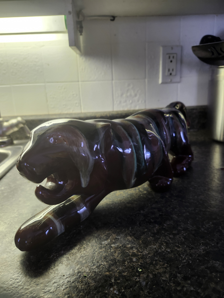 Vintage Blue Mountain Pottery Jaguar Statue - photo 2