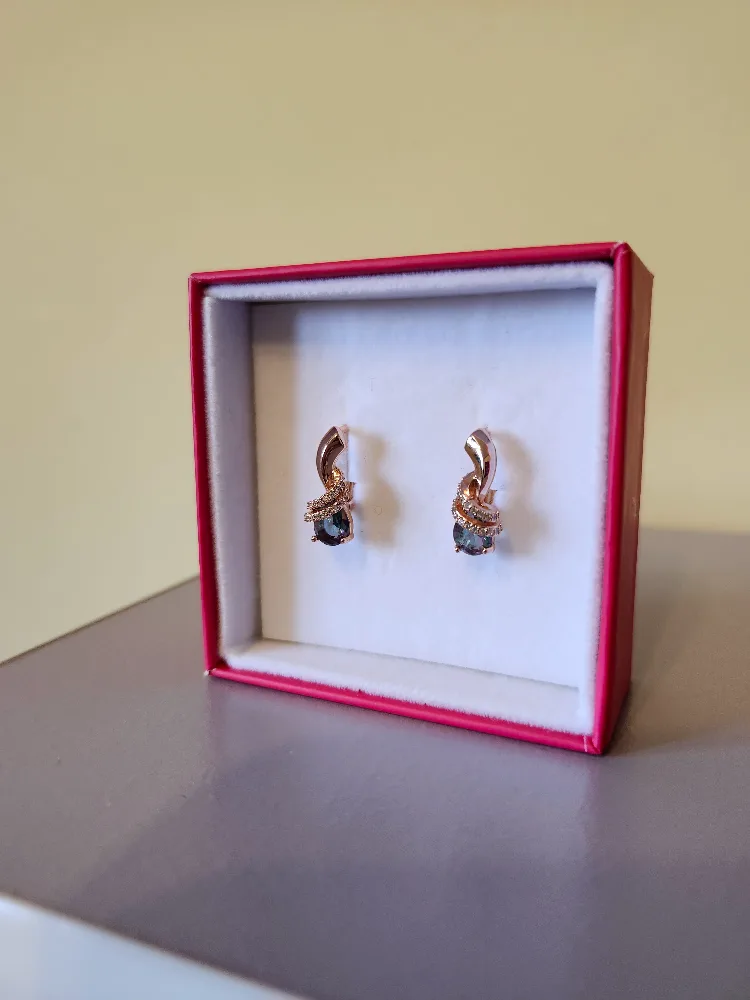 14K - 585RG Rose Gold  Stamp Earrings image indicator(2)