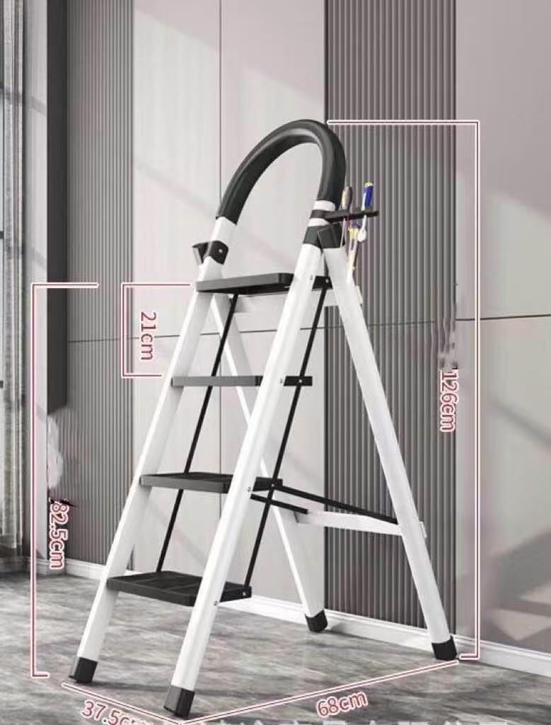 3-Step Folding Ladder with Tool Tray