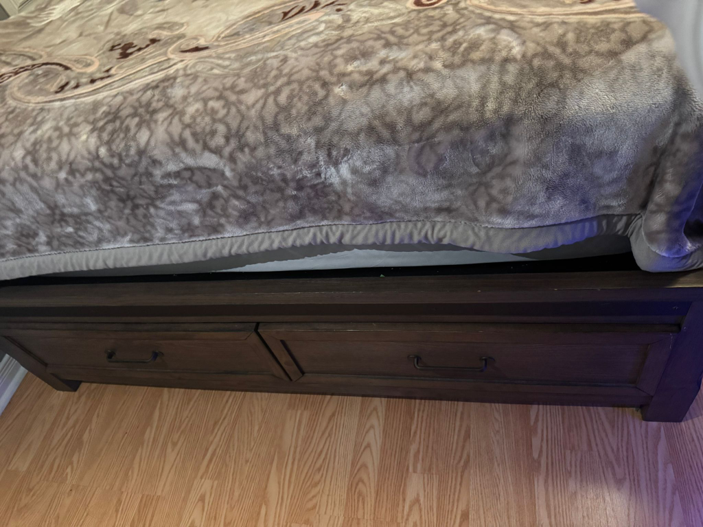 moving sale Queen Storage Bed Frame set