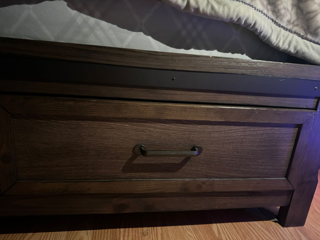 moving sale Queen Storage Bed Frame set - photo 3