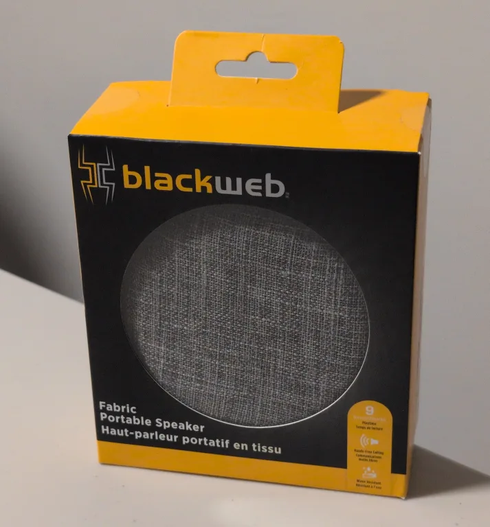 NEW Unopened Blackweb Fabric Portable Bluetooth Speaker thumbnail