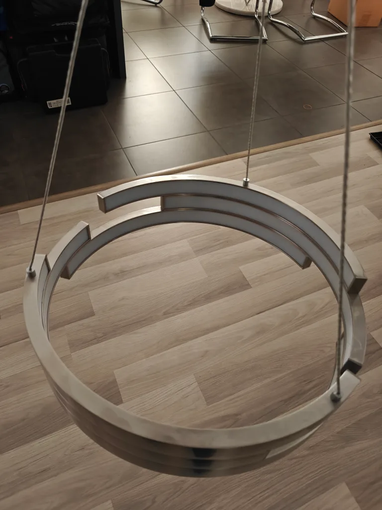 Modern Brushed Nickel LED Chandelier image indicator(4)