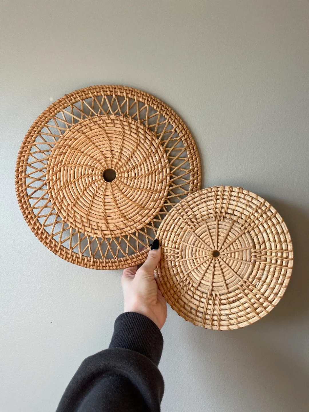 Woven Rattan Wall Decor - Set of Four image indicator(2)