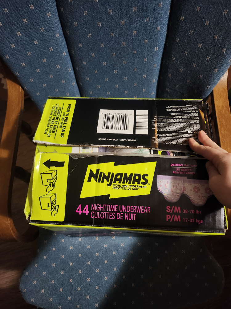 free box of diapers and pull-ups