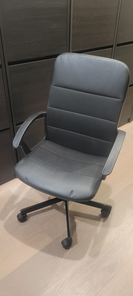 Black Office Chair with Wheels (ikea)