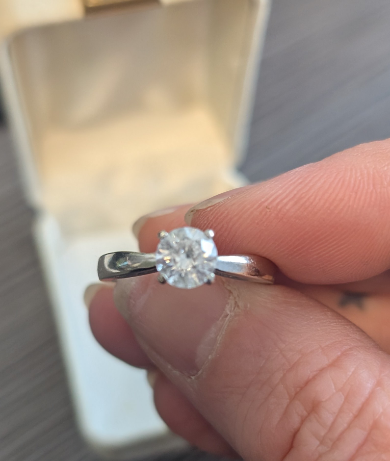 Solitaire Diamond Engagement Ring - photo 4