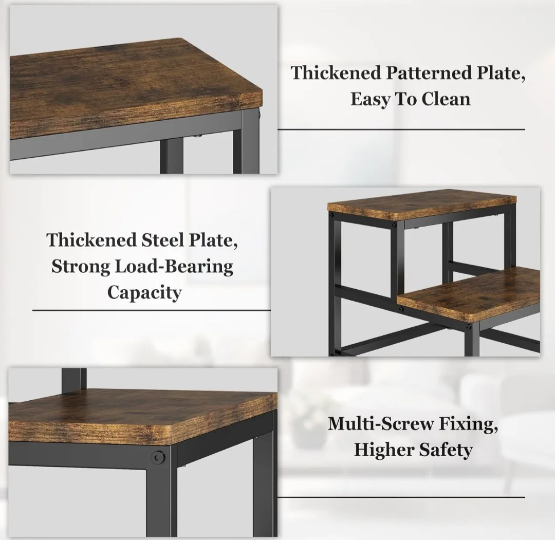 Wisdom Star 2-TIER STEP STOOL - Rustic Brown image indicator(6)