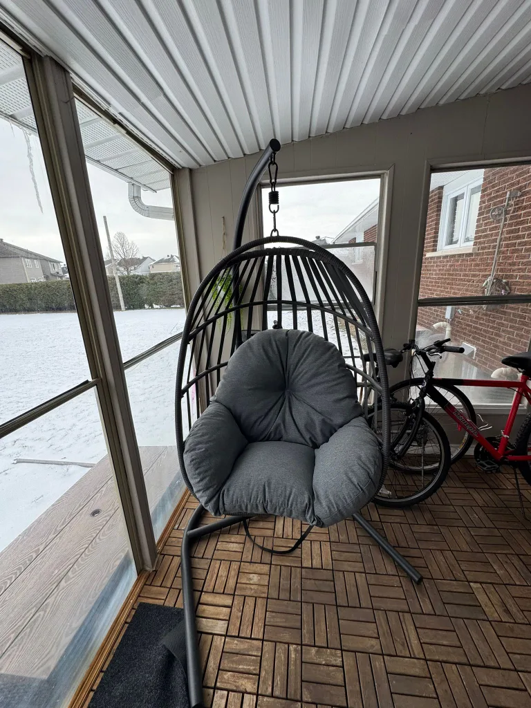 Hanging Egg Chair with Grey Cushion thumbnail