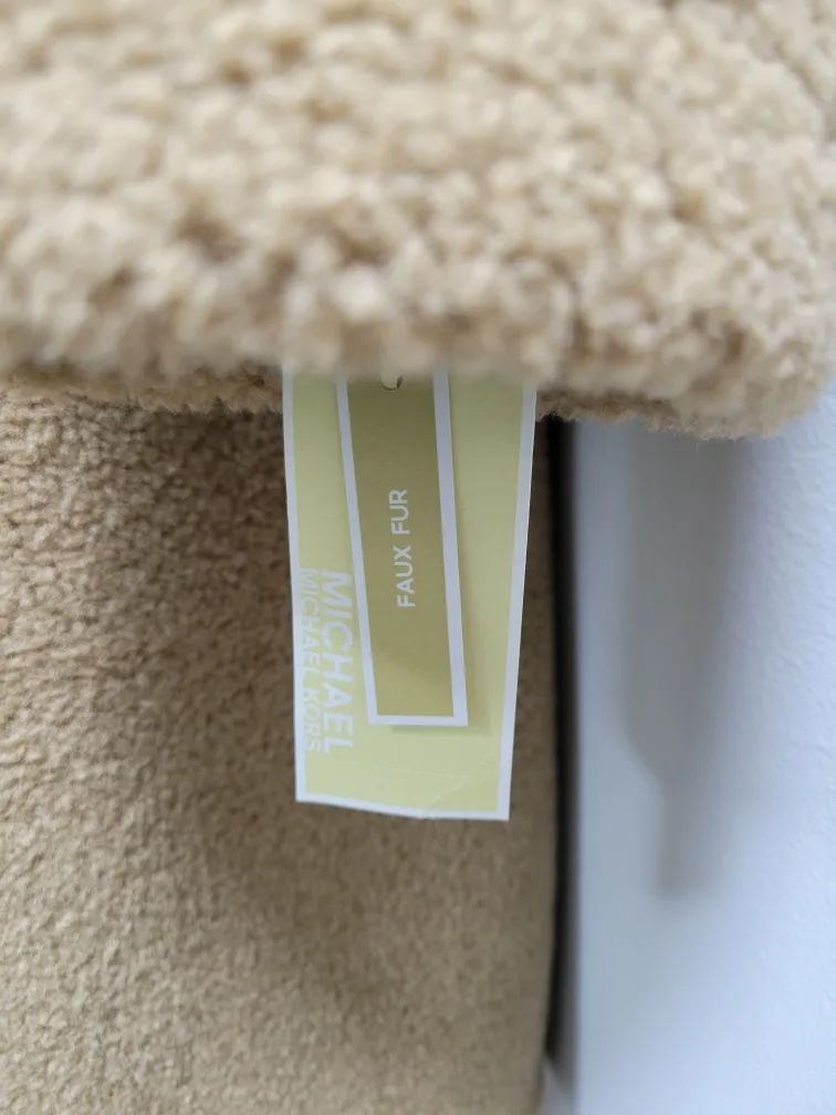 Michael Kors Teddy Coat - Large - Tan image indicator(4)