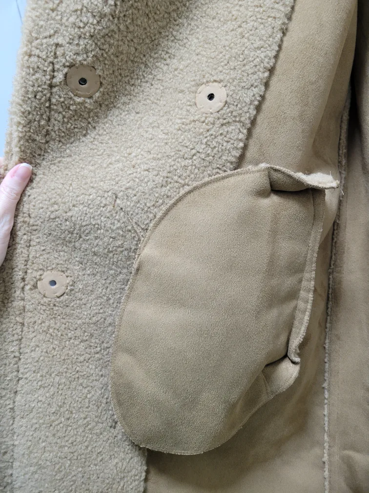 Michael Kors Teddy Coat - Large - Tan image indicator(5)