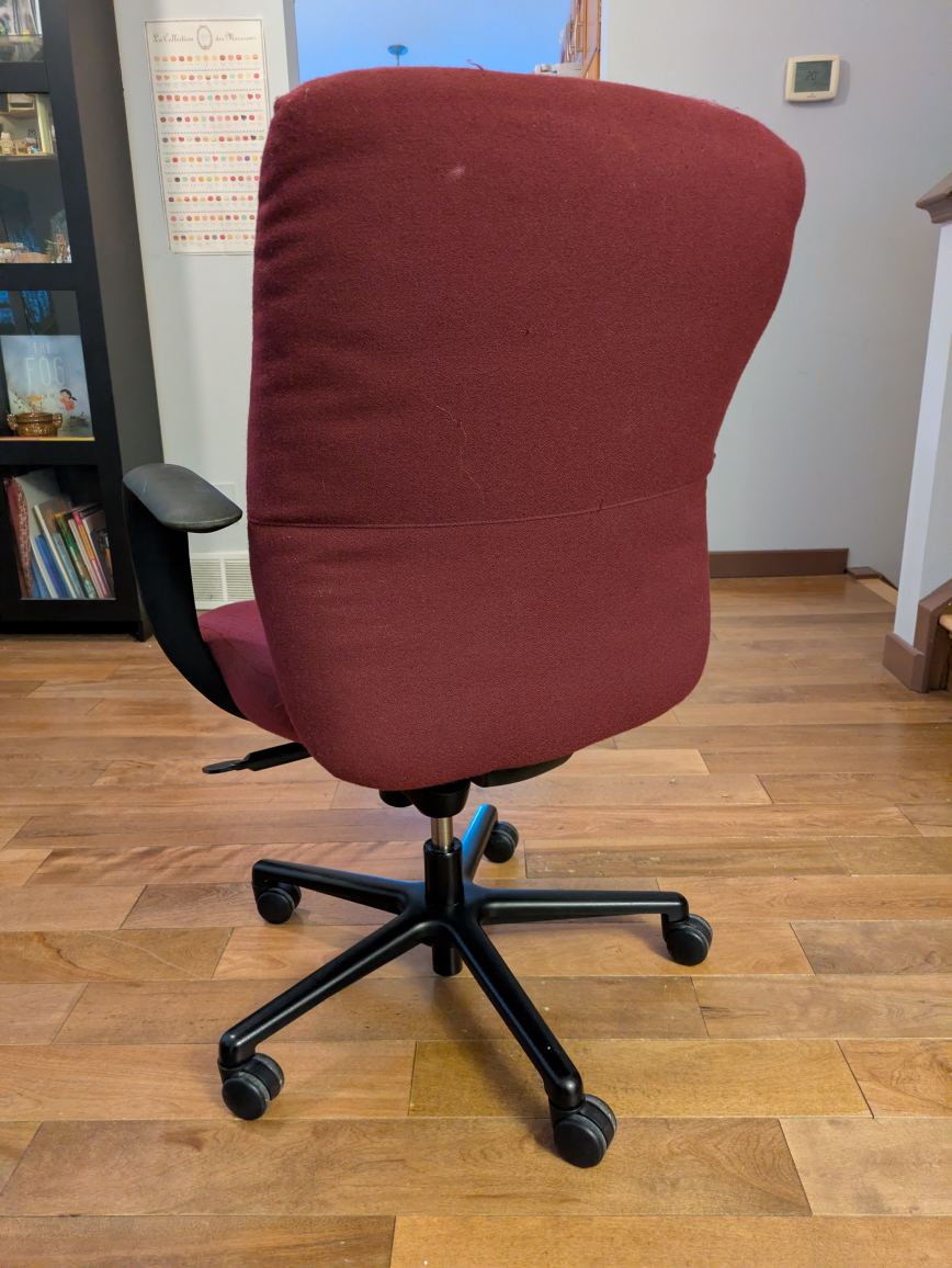 Burgundy Office Chair - photo 2